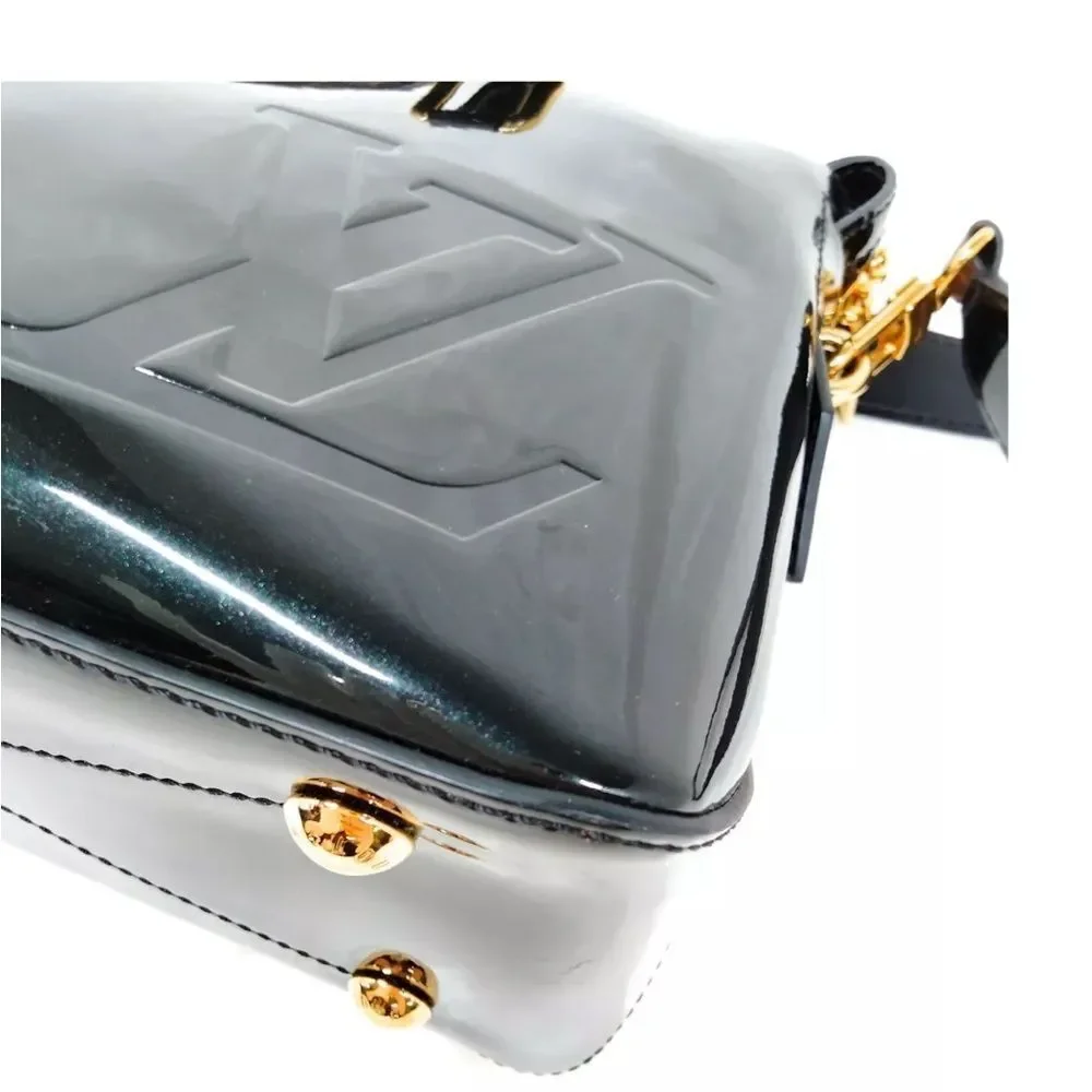 Louis Vuitton LV Handbag M54626 Miroir Black Patent LV Canvas Top Handle Tote - Picture 6 of 16